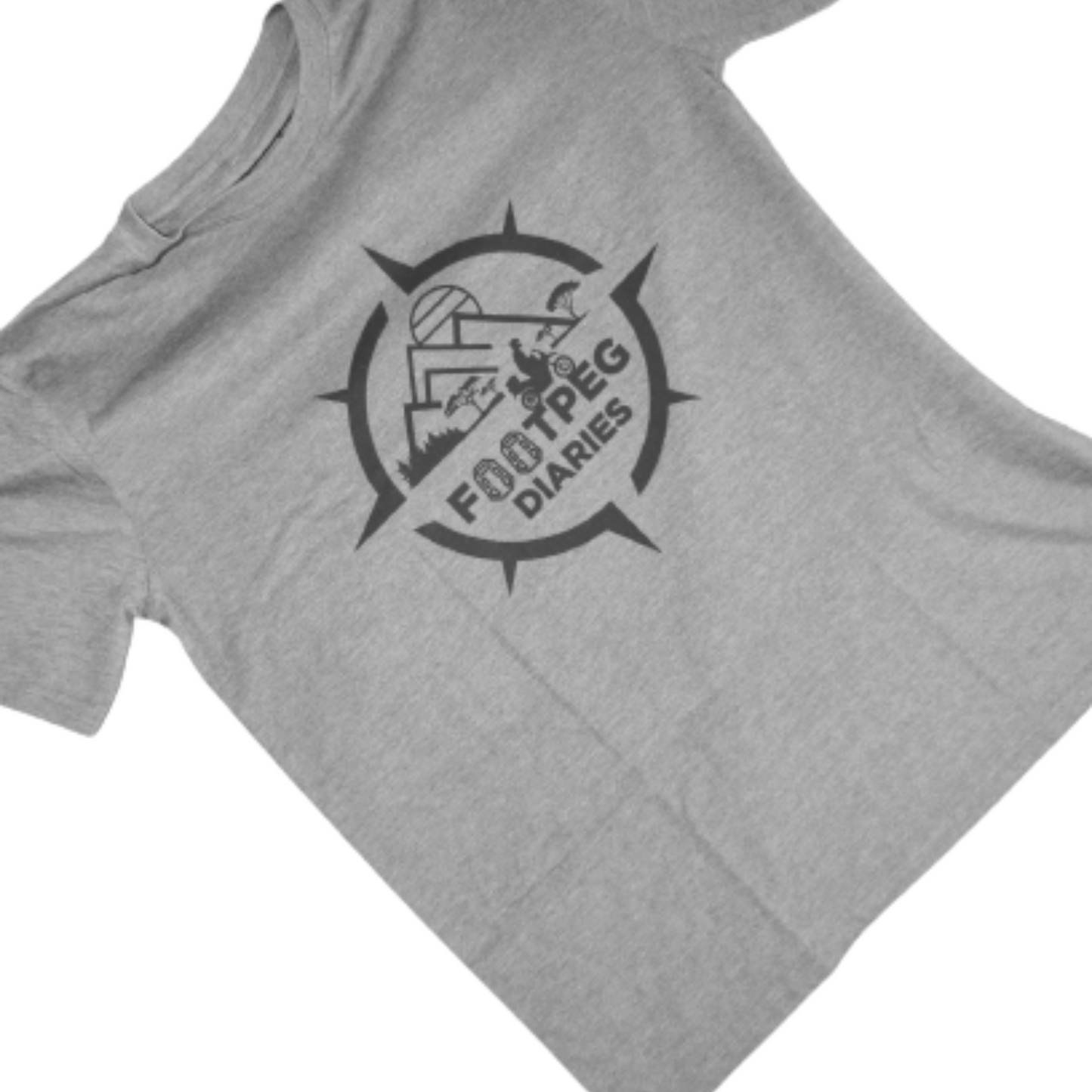 Footpeg Diaries T-shirt  - Light Grey